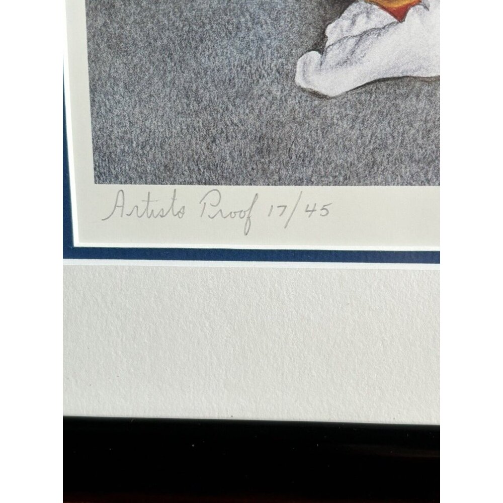 VTG John‎ Newby Game Plan Signed Framed Hockey Maple Leafs 17/45 Rare Art Print - Picture 3 of 16